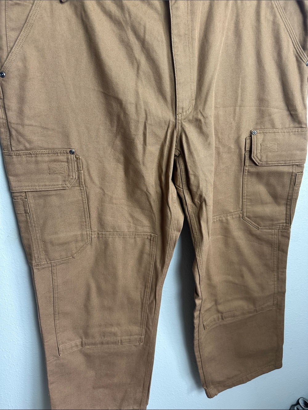 Duluth Trading Co. Tan Canvas Work cargo pants - Picture 3 of 4